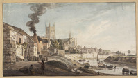 M+ 042a
<br/>
Gezicht op de Engelse stad Worcester
<br/>
<em>Sandby, Paul (1725-1809)</em>